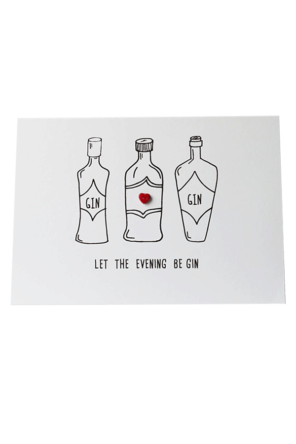 View Let the Evening Be Gin Handmade Greeting Card information