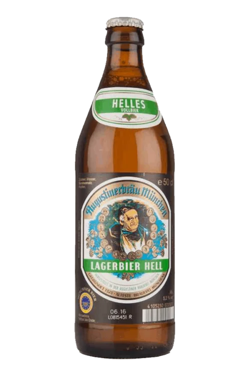 augustiner helles beer bottle