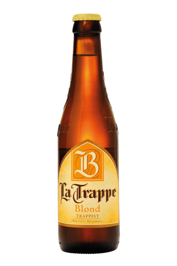 la trappe blond beer bottle
