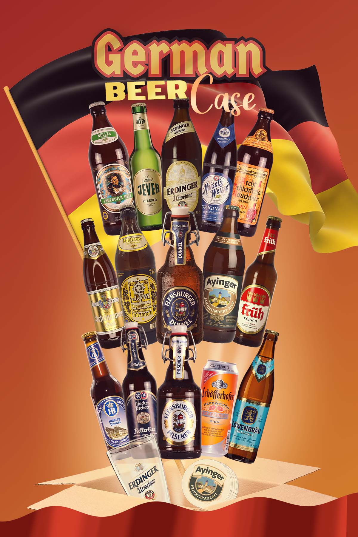 View German Beer Case FREE Glass information