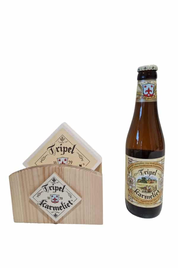 View 12 Tripel Karmeliet A Wooden Beer Mat Holder 12 Beer Mats information
